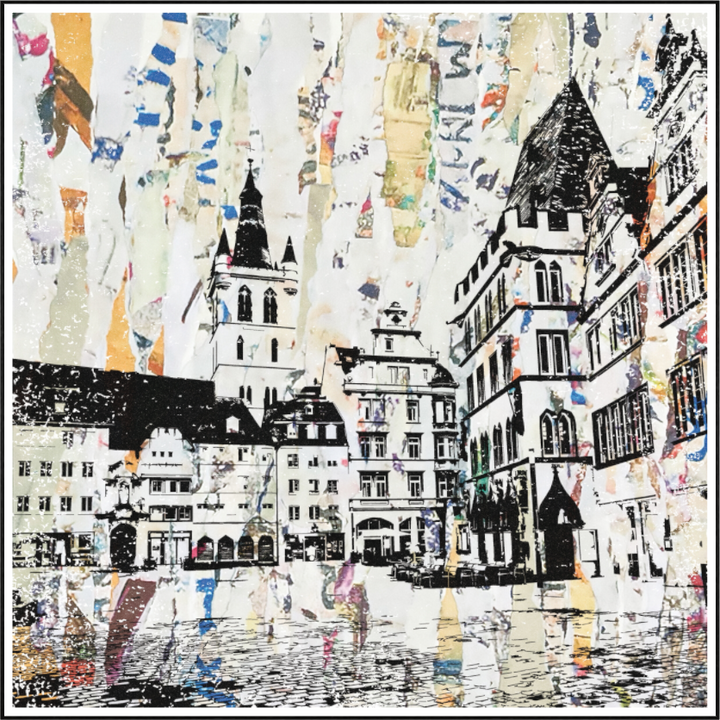 Main image Trier Hauptmarkt + Collage optimiert für White Wall grösse bis 90x90