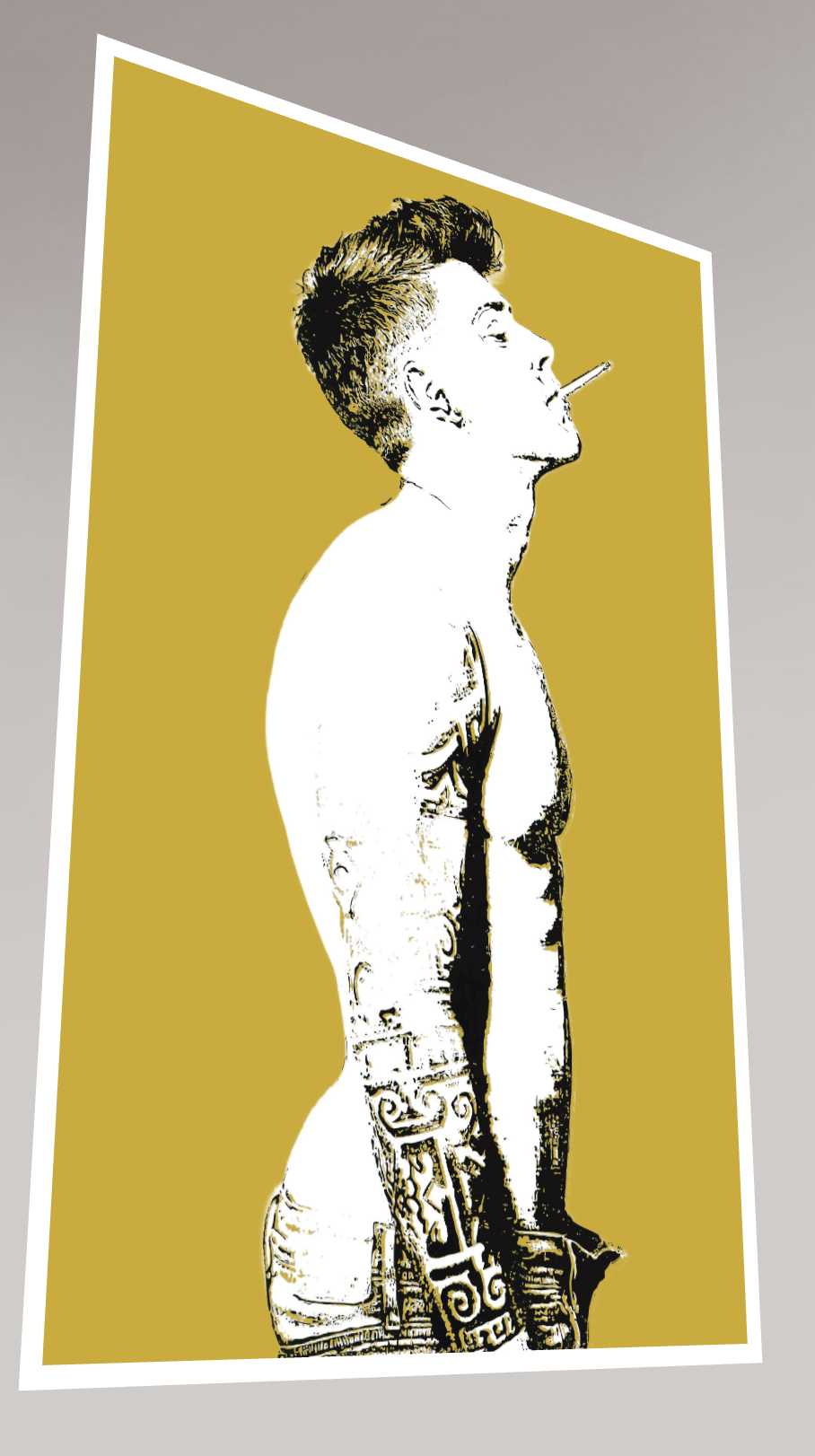 Fine Art Print “Nachklang” – Linocut Portrait, Modern Minimalist Wall Art