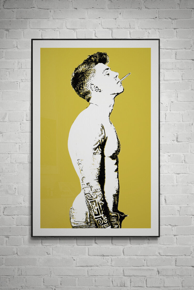 Fine Art Print “Nachklang” – Linocut Portrait, Modern Minimalist Wall Art