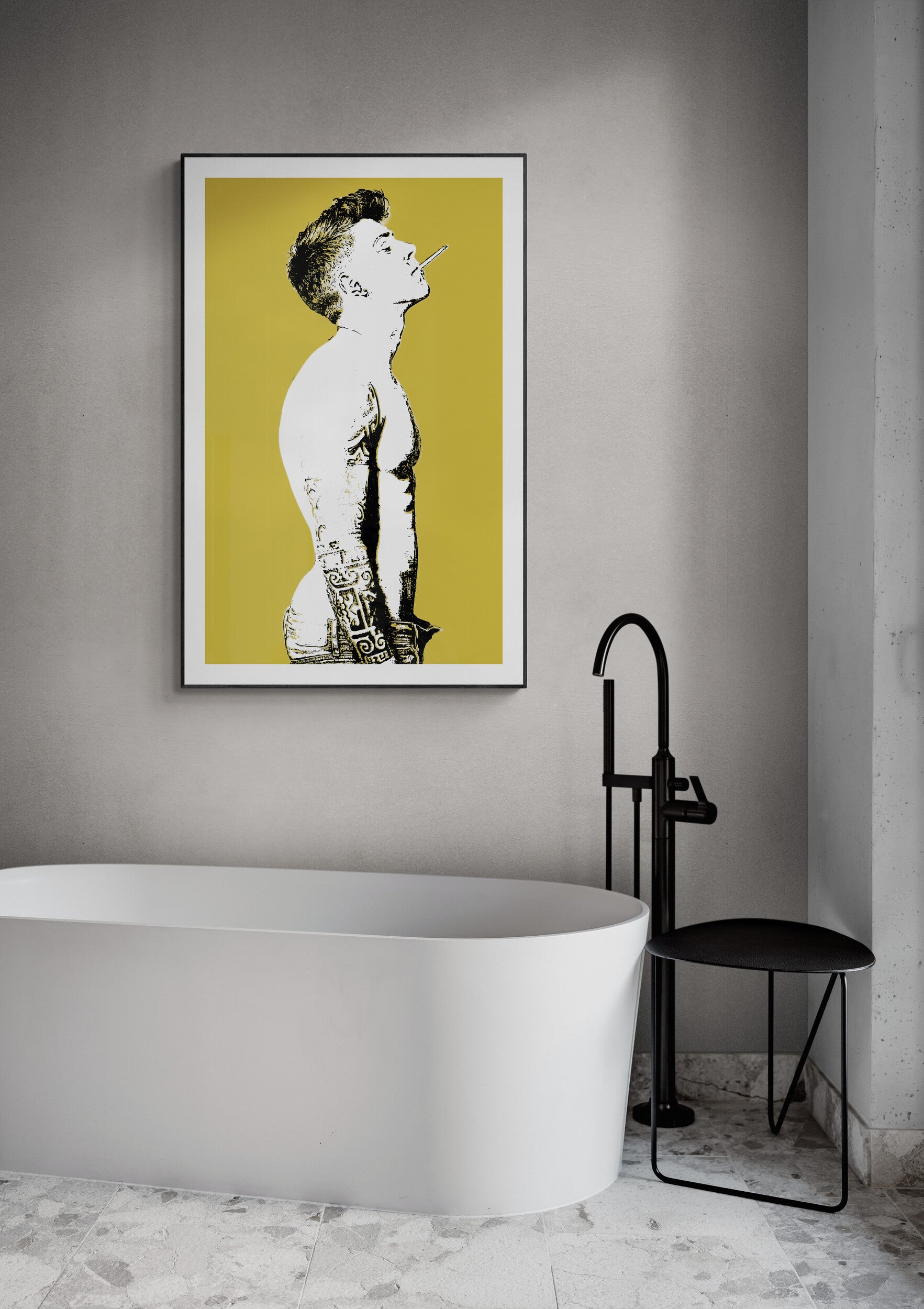 Fine Art Print “Nachklang” – Linocut Portrait, Modern Minimalist Wall Art