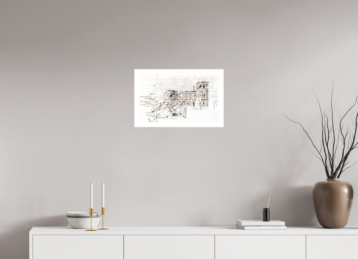 49,4 x 30 cm, Hahnemühle William Turner Porta Nigra Abstrakt