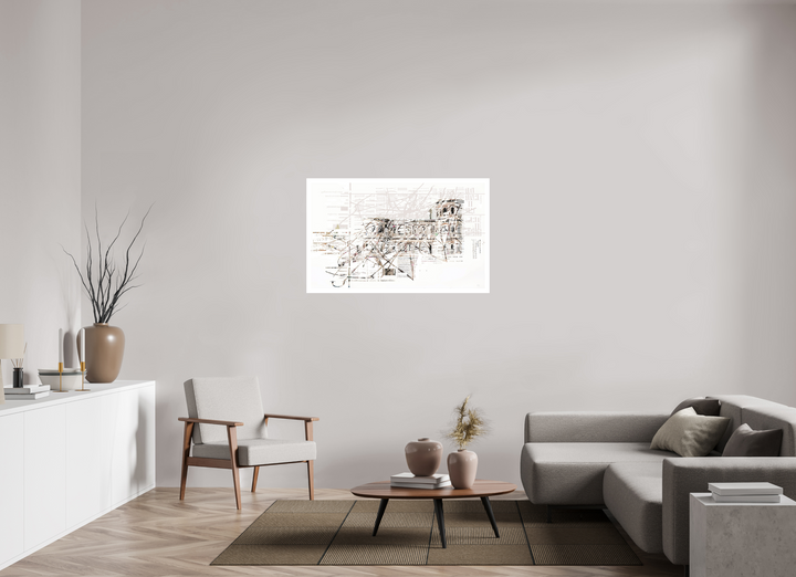 115,2 x 70 cm, Hahnemühle William Turner Porta Nigra Abstrakt
