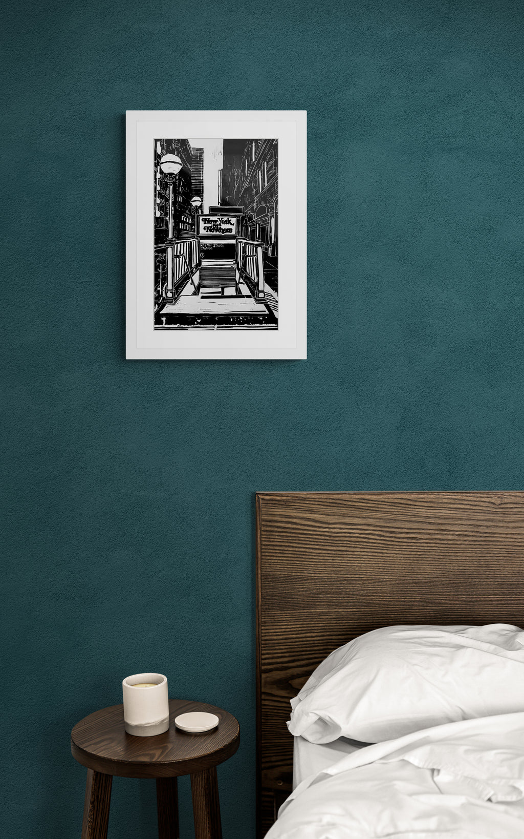 New York City Motiv "New York or Nowhere" als Original in hochwertiger Druckqualität - ein absolutes Highlight für New York Fans! Schwarzfarbener Druck auf Zerkall hingeschöpftem Papier inkl. Wasserzeichen, vom Künstler signiert und Zertifiziert.