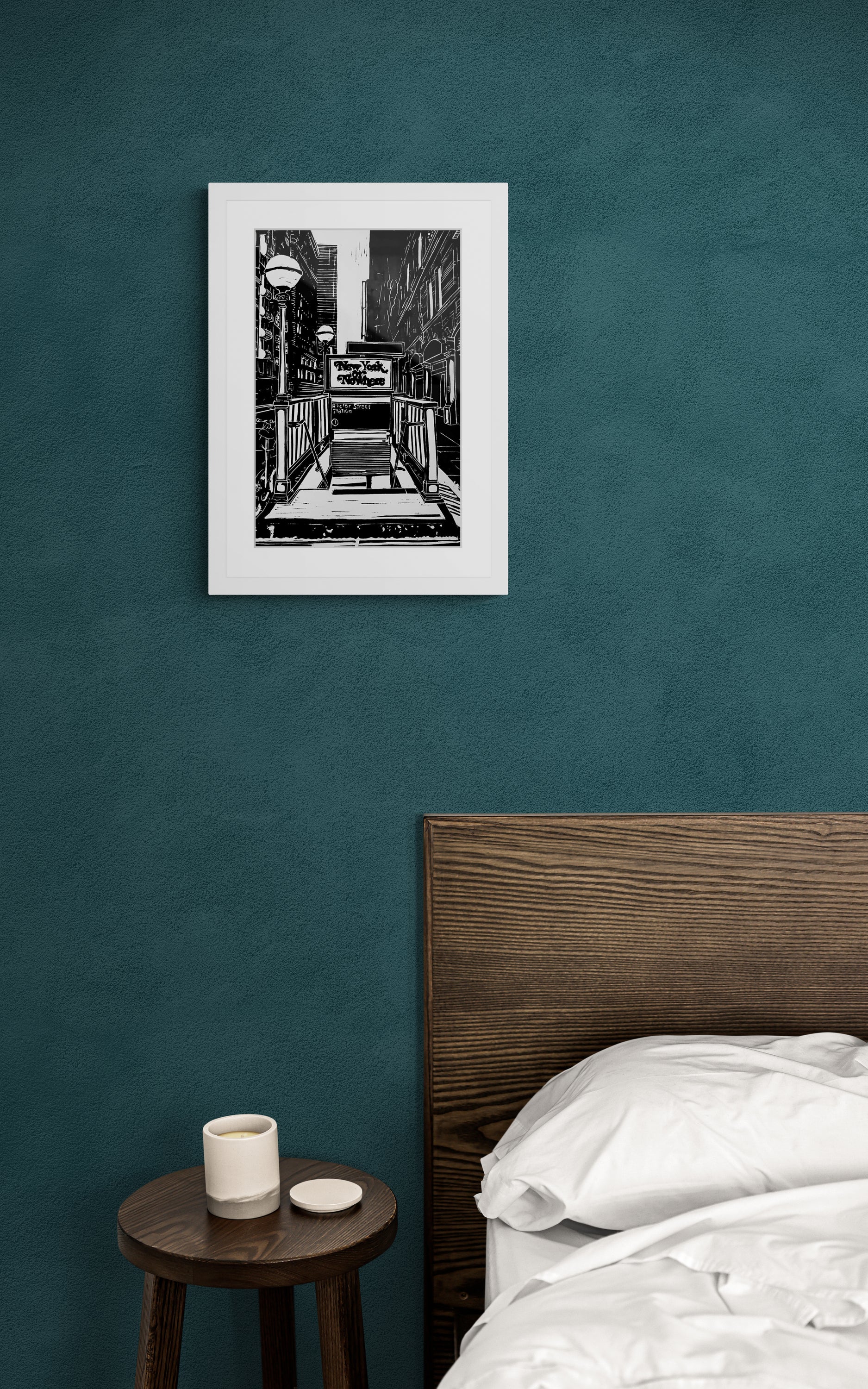 New York City Motiv "New York or Nowhere" als Original in hochwertiger Druckqualität - ein absolutes Highlight für New York Fans! Schwarzfarbener Druck auf Zerkall hingeschöpftem Papier inkl. Wasserzeichen, vom Künstler signiert und Zertifiziert.