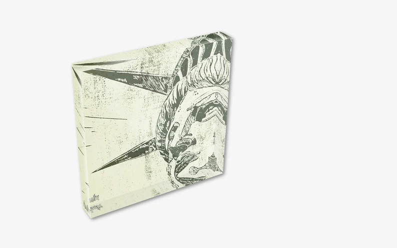 Acrylglas-Block der New Yorker "Lady Liberty" Freiheitsstatue. 2 Farben-Druck in Sand-Grau. Hochwertige Druckqualität – perfekt für New York-Fans!  vom Künstler signiert und mit Zertifikat. Limitierte Ausgabe,  in 2 Größen.