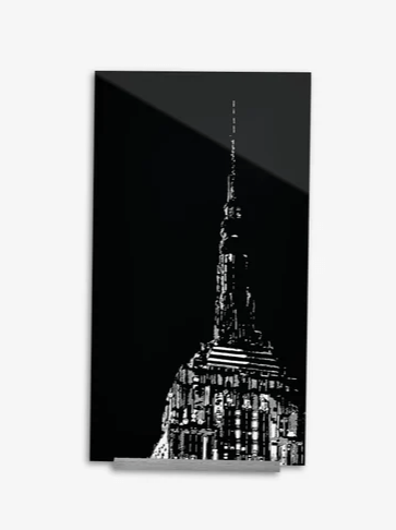Acrylglas-Aufsteller Empire State Building in hochwertiger Druckqualität – perfekt für New York-Fans! Schwarz-Druck vom Original, vom Künstler signiert und mit Zertifikat. Limitierte Ausgabe,  in 2 Größen erhältlich
