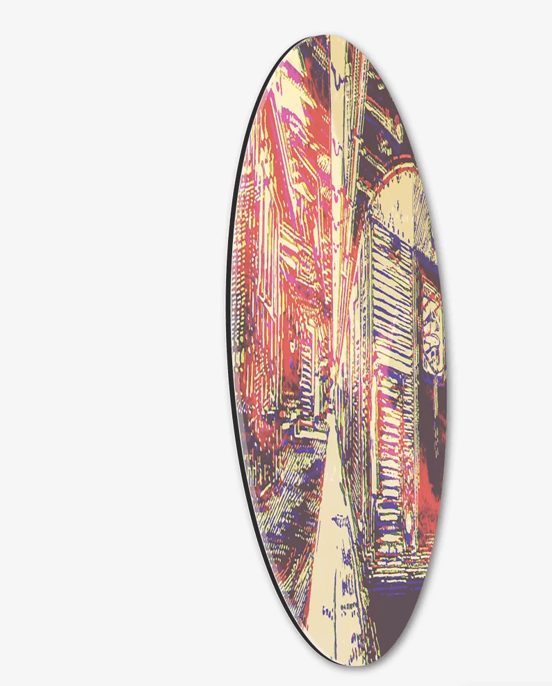 Kunst vom Original in einmaliger Form/auf Alu-Dibond/Thema New York/Mehrfarbig/Hochwertiger Druck/Limitiert/mit Zertifikat/in 3 Größen