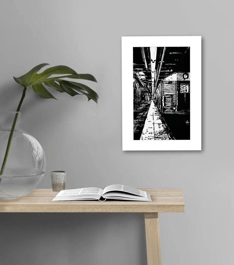 New York City Underground Subway als Original in hochwertiger Druckqualität - ein absolutes Highlight für New York Fans! Schwarzfarbener Druck auf Zerkall hangeschöpftem Papier inkl. Wasserzeichen, vom Künstler signiert und Zertifiziert.