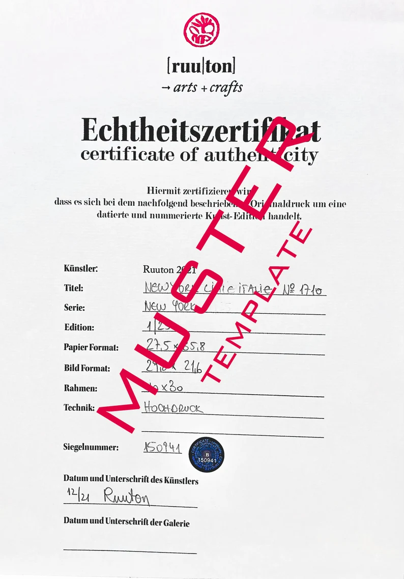 Subway NY/Mehrfarbig/Druck vom Original/Hochwertiger Druck/in 5 versch. Hahnemühle Sorten erhältlich/Limitiert/mit Zertifikat/versch. Maße