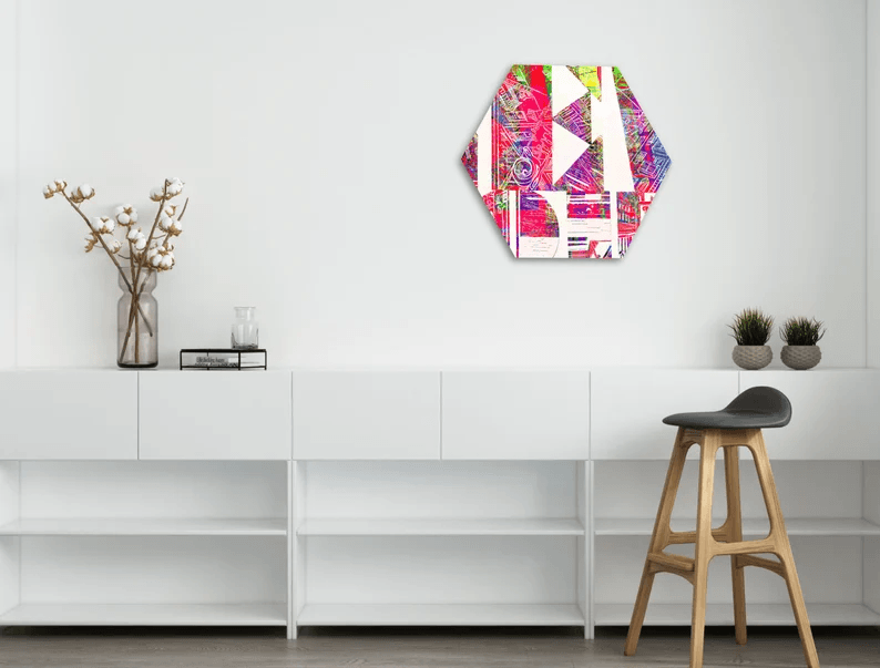 Kunst vom Original in einmaliger Form/auf Alu-Dibond/Thema New York/Mehrfarbig/Hochwertiger Druck/Limitiert/mit Zertifikat/in 3 Größen