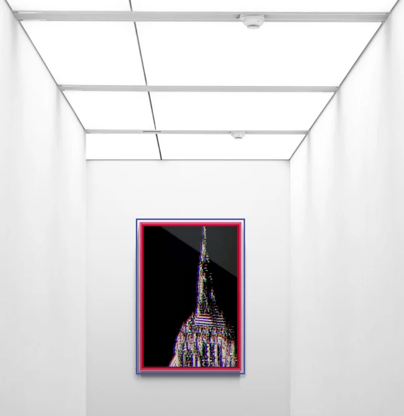 Empire State NY/ mehrfarbig/ Trendig neue Popup Rahmen mit Kunst vom Künstler/ Thema New York/ Limitiert/ mit Zertifikat/ 3 Größen