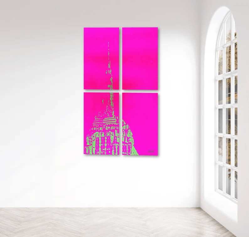 Empire State /Kunst vom Original auf ganz neue Art/auf Alu-Dibond/Thema New York/Hochwertiger Druck/Limitiert/mit Zertifikat/in 6 Größen