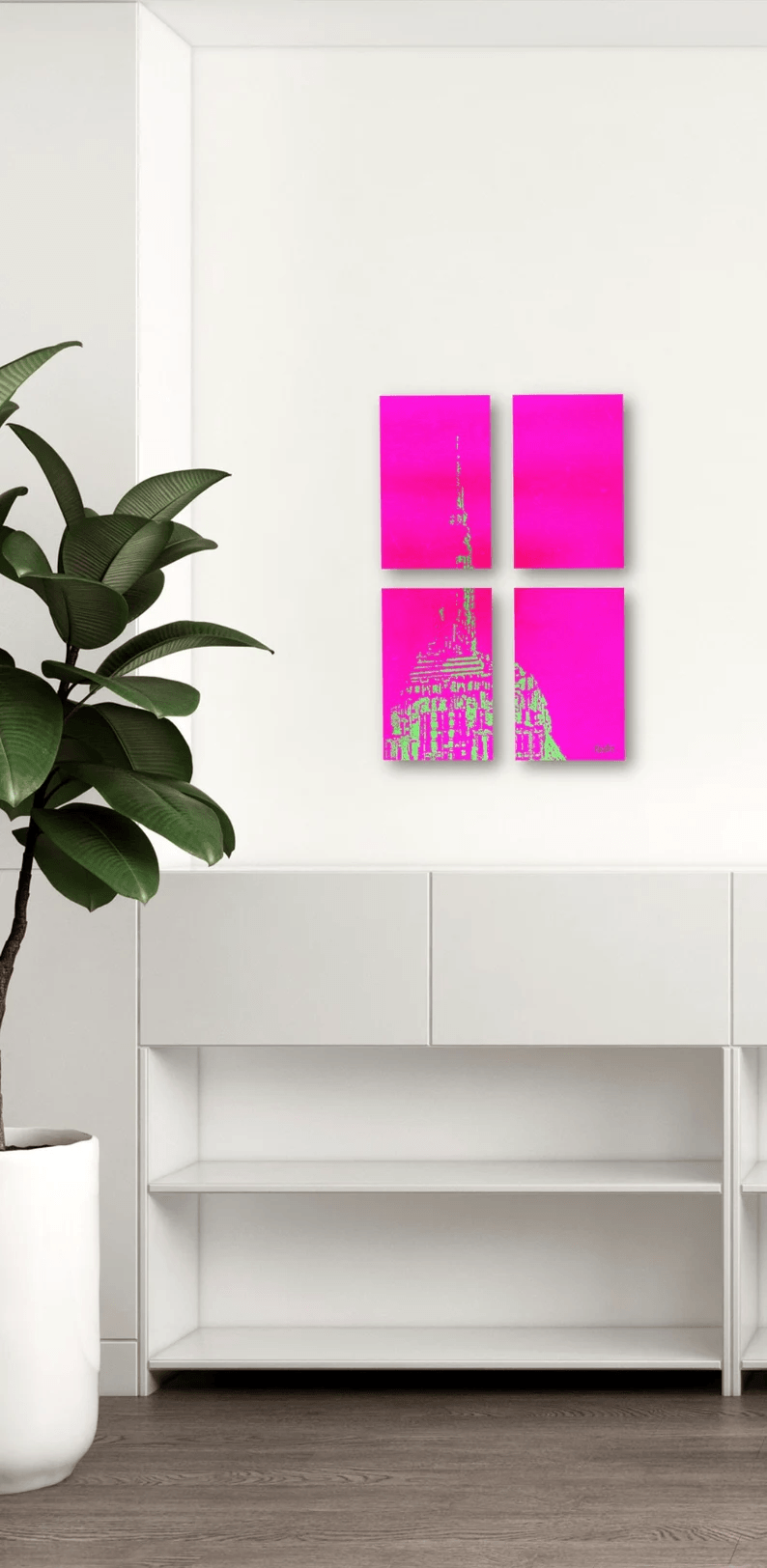 Empire State /Kunst vom Original auf ganz neue Art/auf Alu-Dibond/Thema New York/Hochwertiger Druck/Limitiert/mit Zertifikat/in 6 Größen