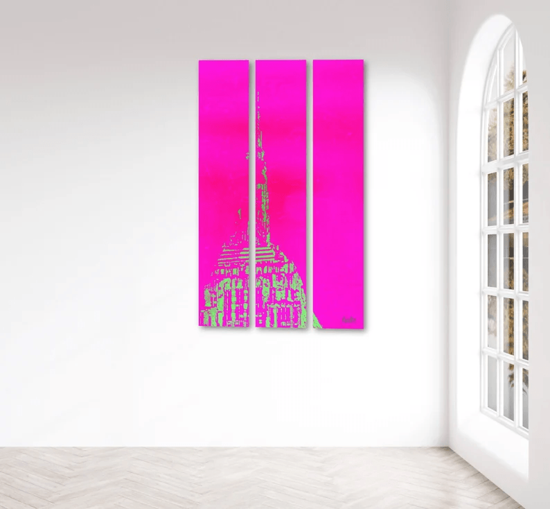 Empire State /Kunst vom Original auf ganz neue Art/auf Alu-Dibond/Thema New York/Hochwertiger Druck/Limitiert/mit Zertifikat/in 5 Größen