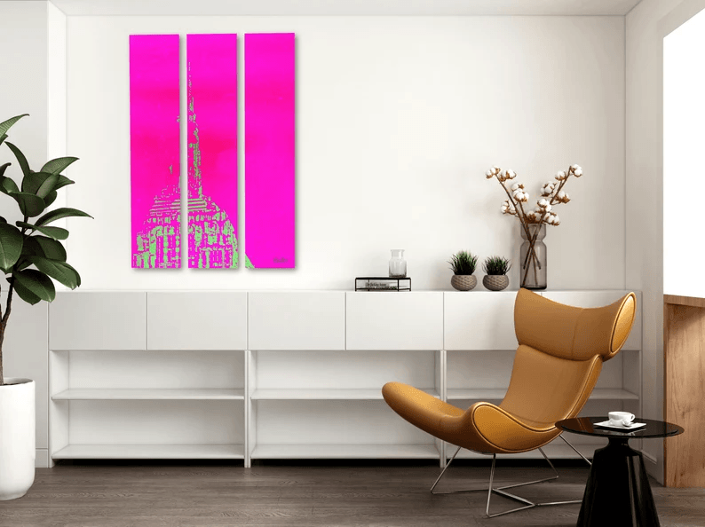 Empire State /Kunst vom Original auf ganz neue Art/auf Alu-Dibond/Thema New York/Hochwertiger Druck/Limitiert/mit Zertifikat/in 5 Größen