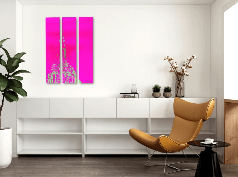 Empire State /Kunst vom Original auf ganz neue Art/auf Alu-Dibond/Thema New York/Hochwertiger Druck/Limitiert/mit Zertifikat/in 5 Größen