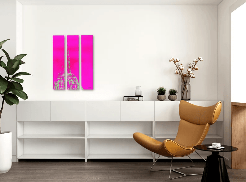 Empire State /Kunst vom Original auf ganz neue Art/auf Alu-Dibond/Thema New York/Hochwertiger Druck/Limitiert/mit Zertifikat/in 5 Größen