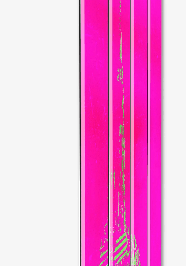 New York City Empire State Building in Pink und Lemon-Gelb auf hochwertigem Alu-Dibond, als Blickfang in 4 Teilen, premium Druckqualität - ein absolutes Highlight für New York Fans! vom Künstler signiert und zertifiziert. 20221038