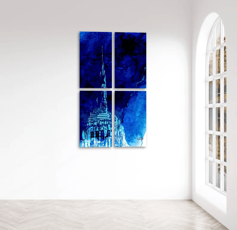 Empire State /Kunst vom Original auf ganz neue Art/auf Alu-Dibond/Thema New York/Hochwertiger Druck/Limitiert/mit Zertifikat/in 6 Größen