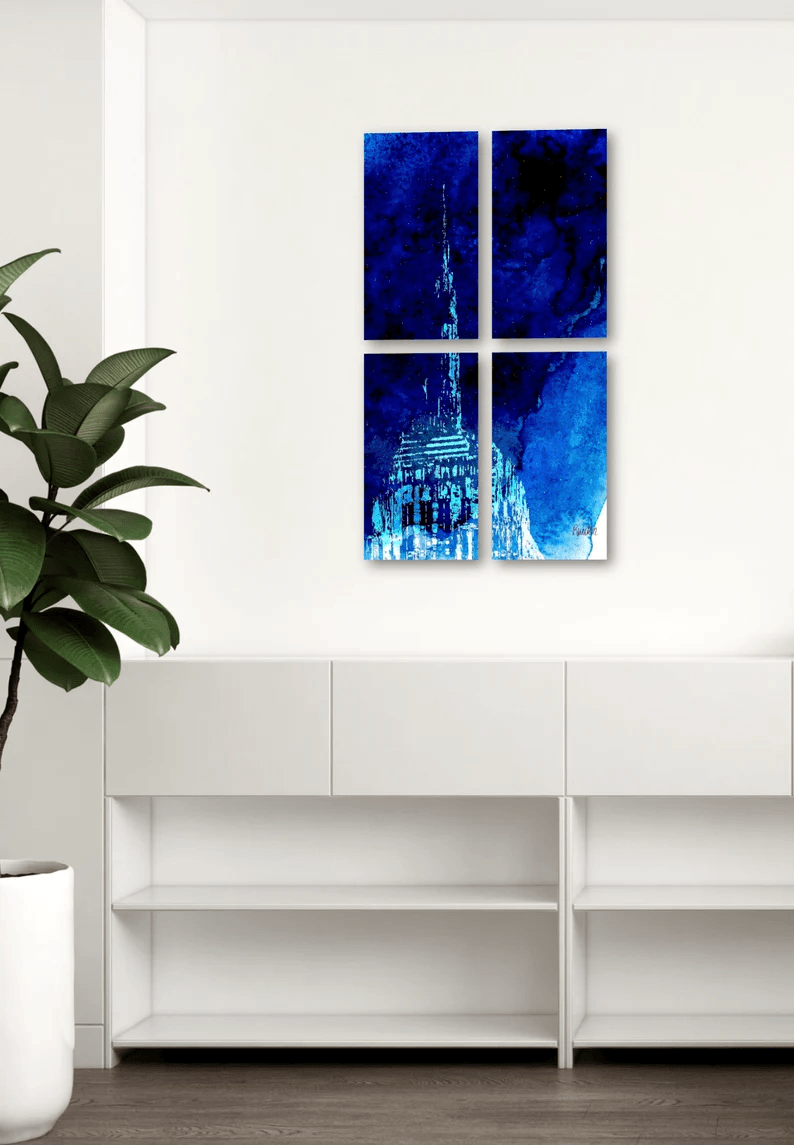 Empire State /Kunst vom Original auf ganz neue Art/auf Alu-Dibond/Thema New York/Hochwertiger Druck/Limitiert/mit Zertifikat/in 6 Größen