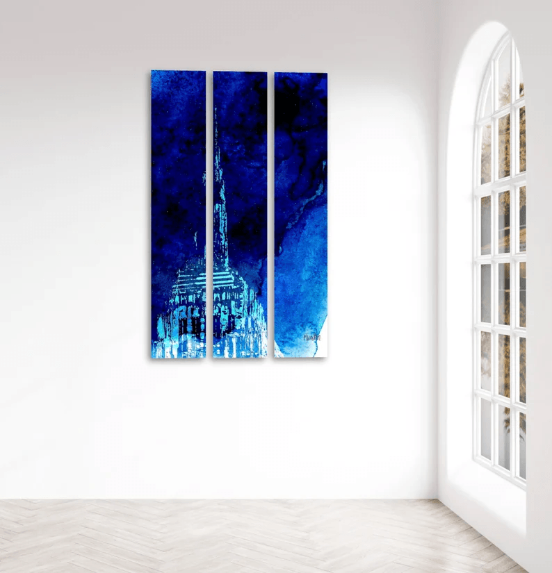 Empire State /Kunst vom Original auf ganz neue Art/auf Alu-Dibond/Thema New York/Hochwertiger Druck/Limitiert/mit Zertifikat/in 5 Größen