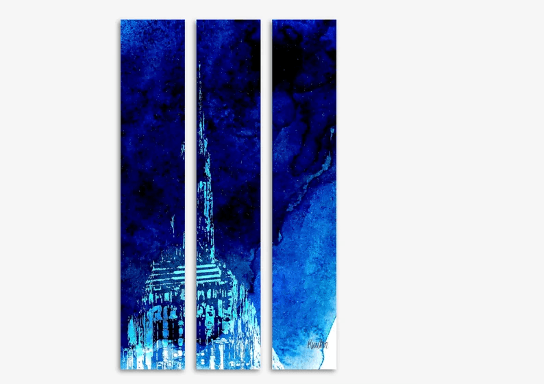 Empire State /Kunst vom Original auf ganz neue Art/auf Alu-Dibond/Thema New York/Hochwertiger Druck/Limitiert/mit Zertifikat/in 5 Größen