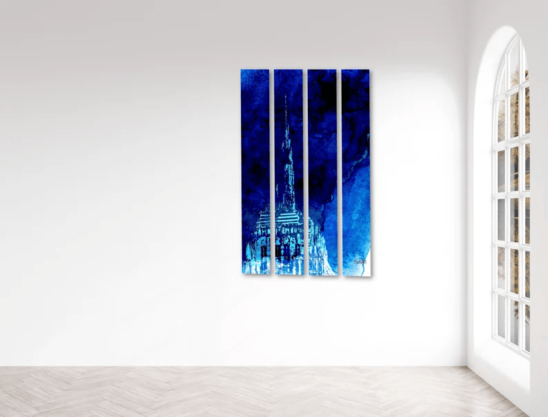 Empire State /Kunst vom Original auf ganz neue Art/auf Alu-Dibond/Thema New York/Hochwertiger Druck/Limitiert/mit Zertifikat/in 4 Größen