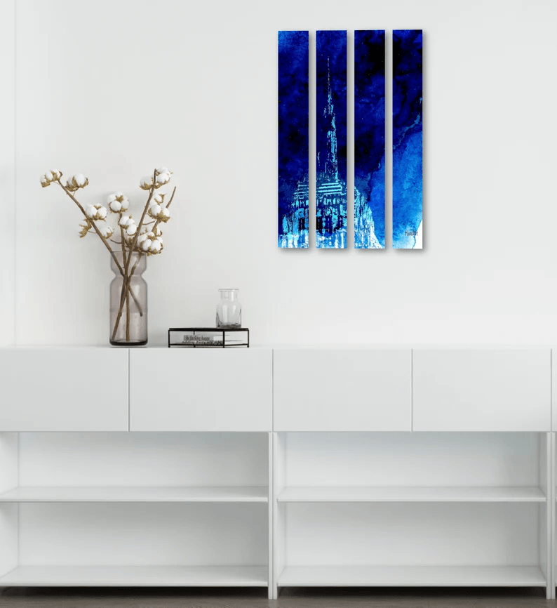 Empire State /Kunst vom Original auf ganz neue Art/auf Alu-Dibond/Thema New York/Hochwertiger Druck/Limitiert/mit Zertifikat/in 4 Größen