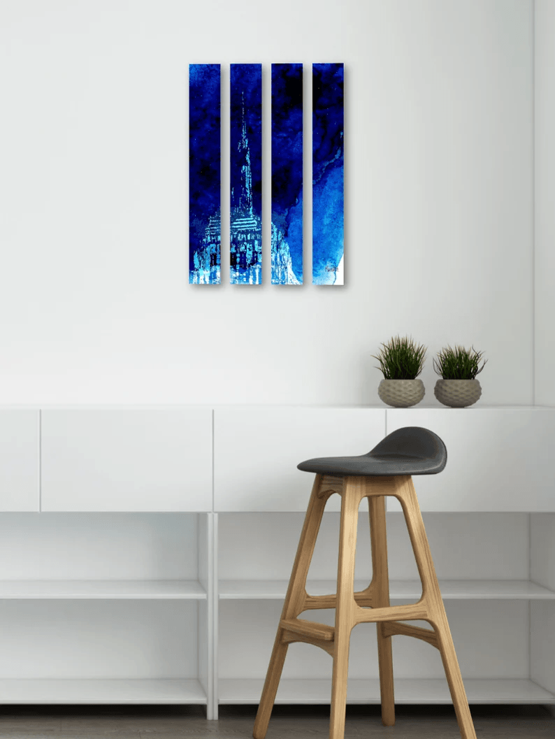 Empire State /Kunst vom Original auf ganz neue Art/auf Alu-Dibond/Thema New York/Hochwertiger Druck/Limitiert/mit Zertifikat/in 4 Größen