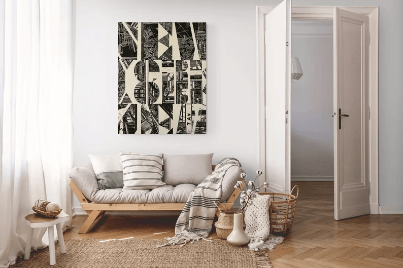 Fotodruck auf stabiler Holzplatte/New York Plakat/Schwarz/Hochwertiger Druck v.Original/Limitiert/m. Zertifikat/Signiert/in 10 Größen