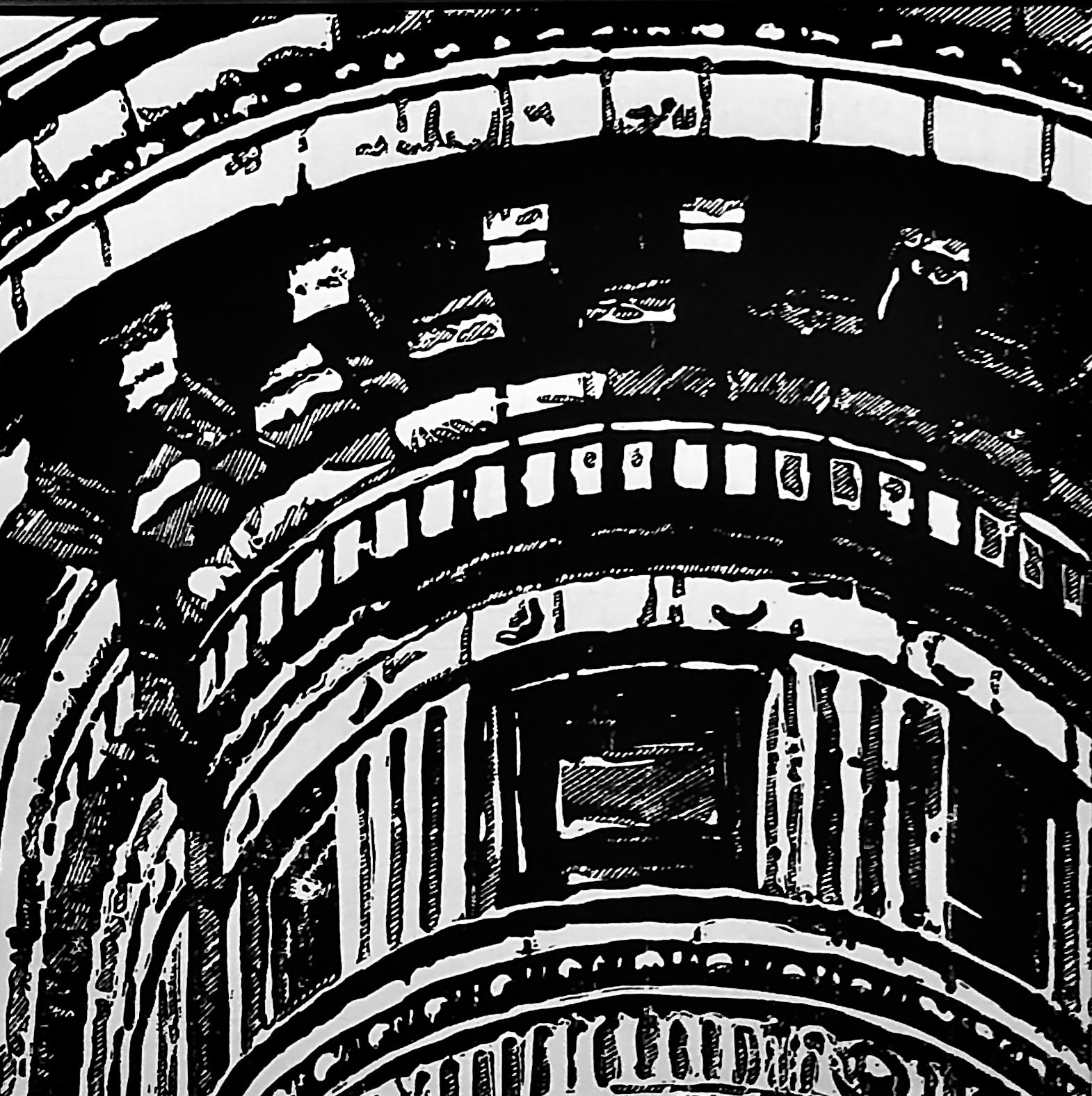 New York City Ausschnitt vom Flatiron Building als Original in hochwertiger Druckqualität - ein absolutes Highlight für New York Fans! Schwarzfarbener Druck auf Zerkall hingeschöpftem Papier inkl. Wasserzeichen, vom Künstler signiert und Zertifiziert.